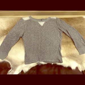Blue Saks Fifth Avenue Gray Sweater Small
